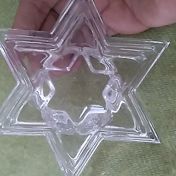 Vintage WMF Lead Crystal Starlight Votive Candle Holder 6-Pointed Star of David - Picture 4 of 8